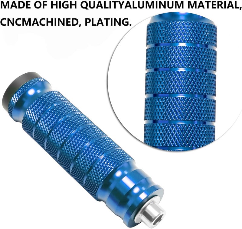 JXPANG Universal 8mm Foot Pegs CNC Aluminum Install Bolts Motorcycle Rearsets Footrest Footpegs Compatible With YAMAHA Honda Suzuki Kawasaki Ducati Aprilia (Blue) - Image 3